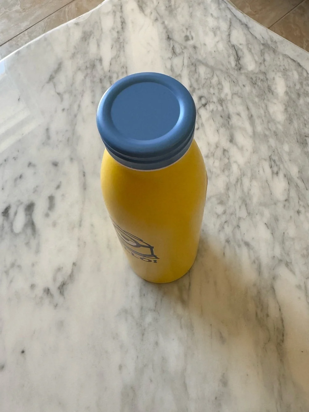 New Yellow Minion 'Bello!' Stainless Bottle with Blue Cap
